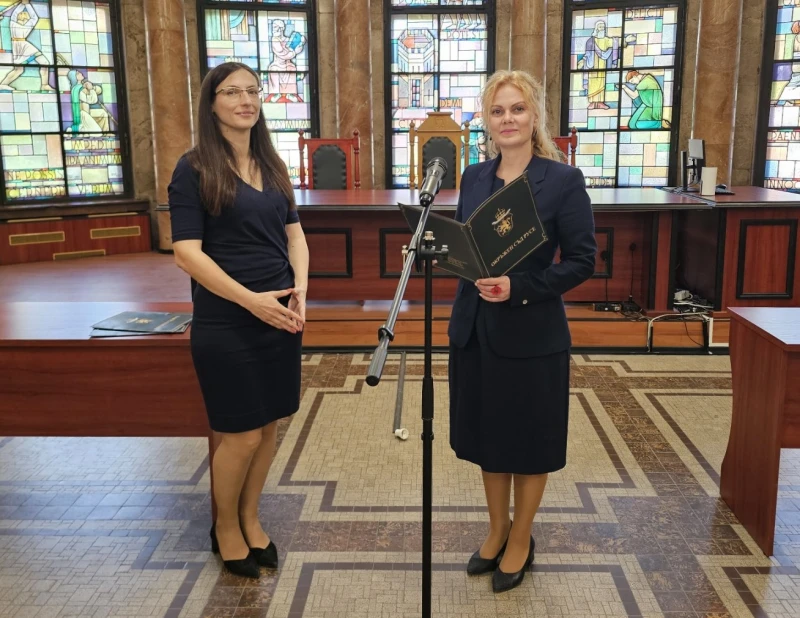 Младши съдия Катина Кавърова встъпи в длъжност в Окръжен съд - Русе
