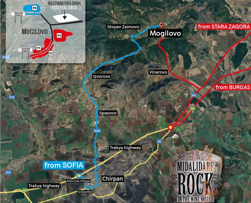 Важна информация за пътуващите с автомобили и мотори до Midalidare Rock 2025