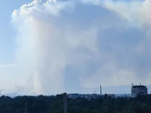 Пожар край Костинброд застрашава село Понор, димът се вижда от София