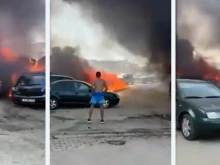 Страшни кадри от пожара край морето