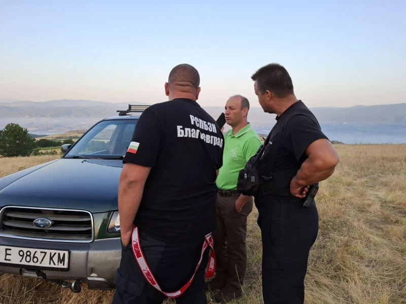 Пожарът в Благоевградско се разраства в посока Север, към населените места
