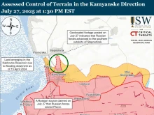 ISW: Руснаците се приближават към позиции, от които ще могат да нанесат артилерийски удари по Запорожие