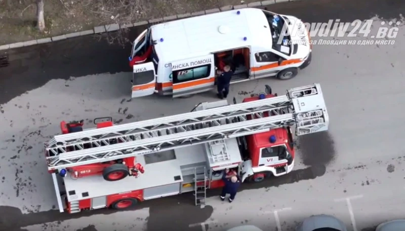 След голям пожар в Пловдив жена е в болница с изгаряния