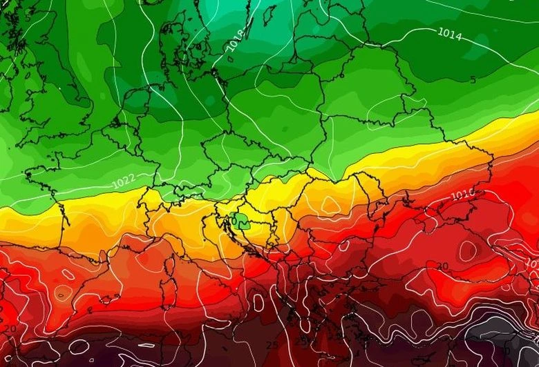 Европейският модел прогнозира край на лятото след силен фронт
