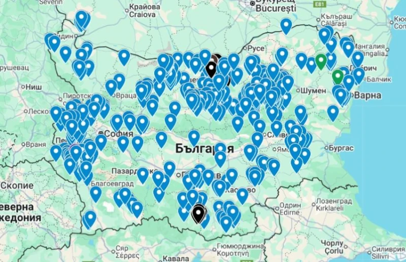 Карта показва местата с режим на водата в България 