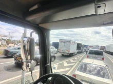 Голямо задръстване на Дунав мост край Русе