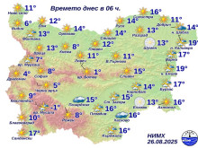 Температурите тази сутрин паднаха до едва 4 градуса