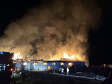 Няколко крави и покривна конструкция изгоряха при пожара в Кънчево