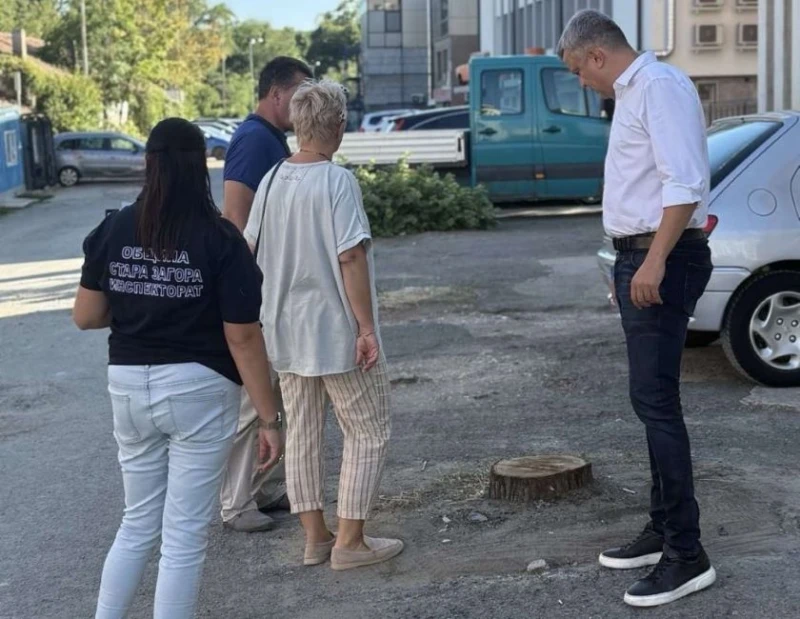 Зам.-кметът Радостин Танев извърши проверка по сигнал за неправомерно изрязани дървета в Стара Загора