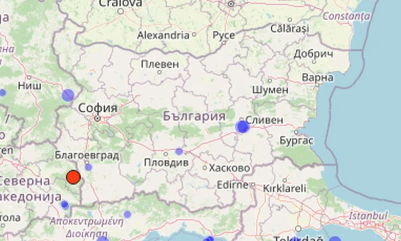 Земетресение много близо до България!