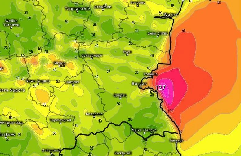 Meteo Bulgaria: Обръщаме внимание на лилаво-бялото петно