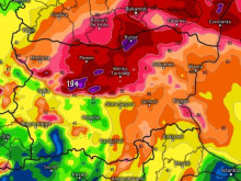 Meteo Balkans: Циклон носи трицифрени валежи в България