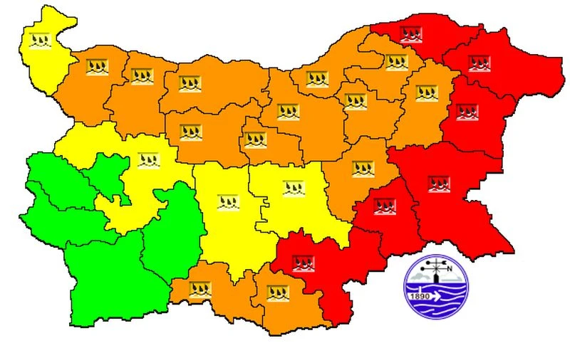 Обявиха най-висока степен за опасно време