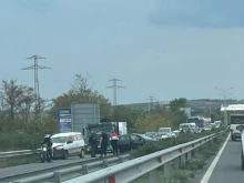 Катастрофа причини ужасно задръстване на изхода на Бургас