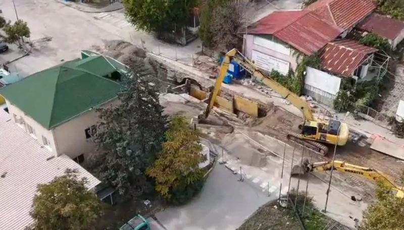 Дрон засне най-дълго ремонтираната улица в Пловдив