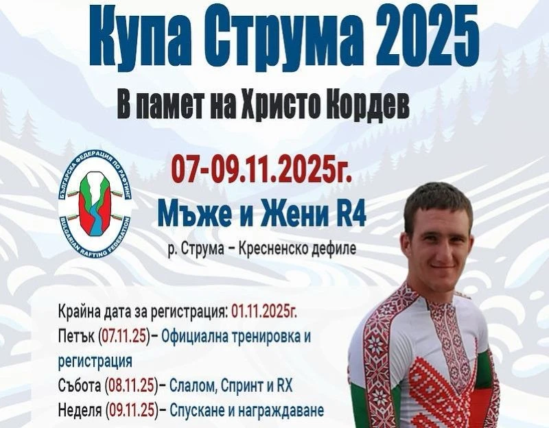 Рафтъри се обединяват в памет на Христо Кордев от Симитли