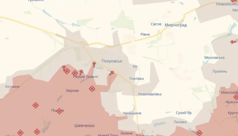 DeepState: Руснаците напредват в Покровск