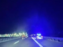 Верижен сблъсък между 4 коли на магистралата край Пловдив