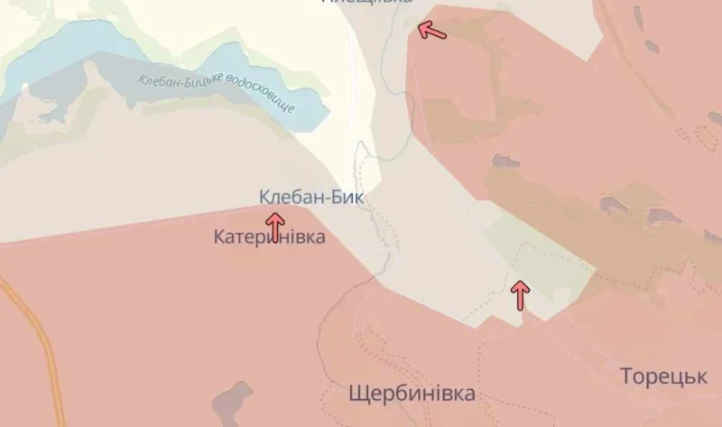 DeepState: Руските войски напредват в Торецк и Щербиновка