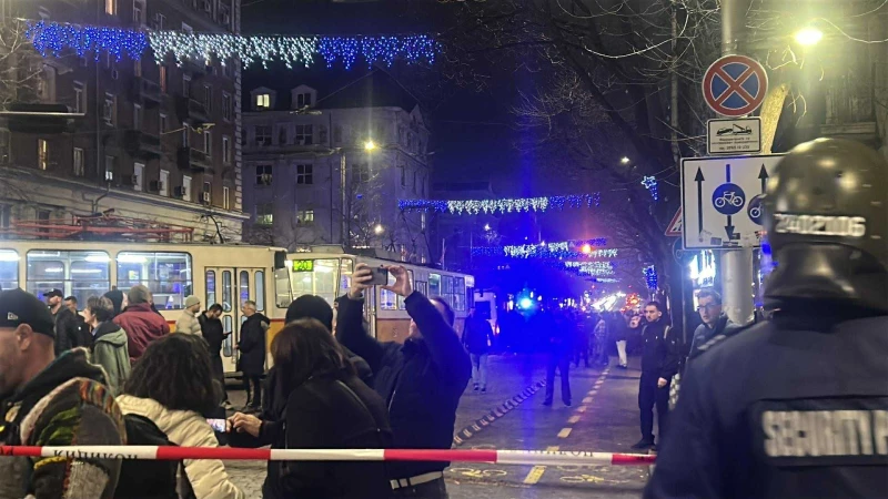 Гърмежи от пиратки, хвърчащи бутилки и линейки на протеста в "Триъгълника на властта"