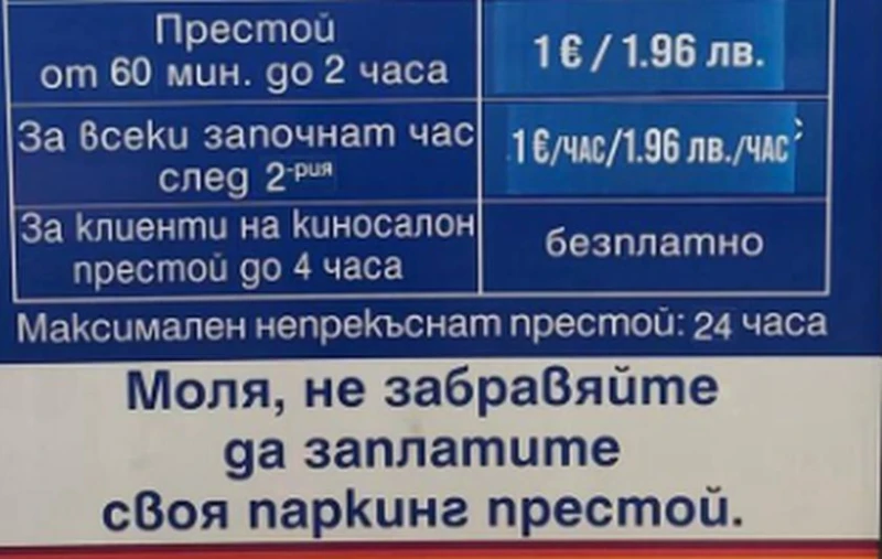 Търговците знаят ли, че един лев не е равен на едно евро?: Спекула с цените на паркинг в Плевен 