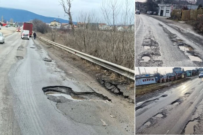 Опасни дупки по Околовръстния път на София