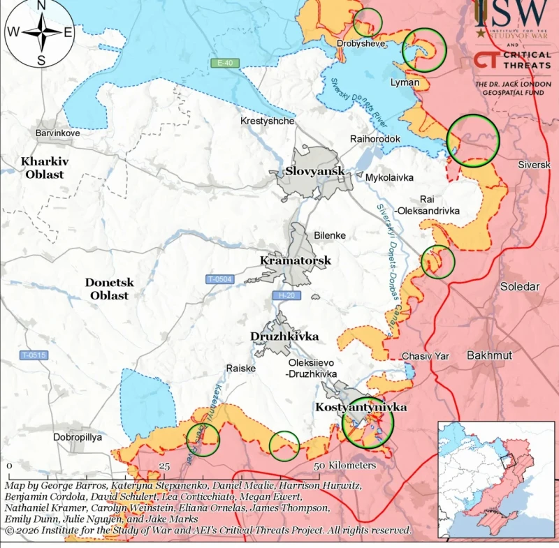 ISW: Руските войски се готвят за решаващо настъпление срещу градовете-крепости в Донбас