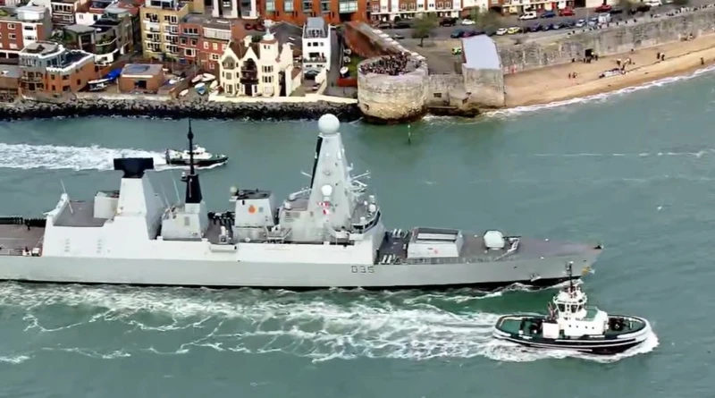 Британският разрушител HMS Dragon се отправя към Кипър