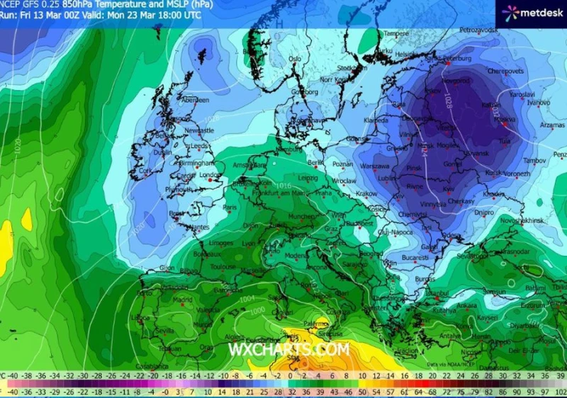GFS предупреждава за възможен сняг на Балканите след 17 март