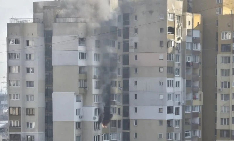 Пожар в блок в столичния квартал "Дружба"