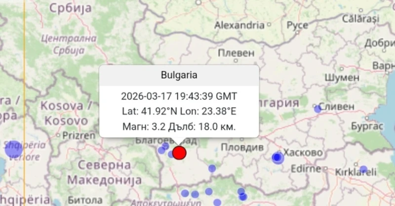 Земетресение стресна Разлог