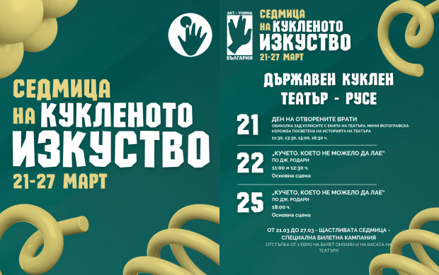 Куклен театър – Русе отбелязва инициативата с Ден на отворените