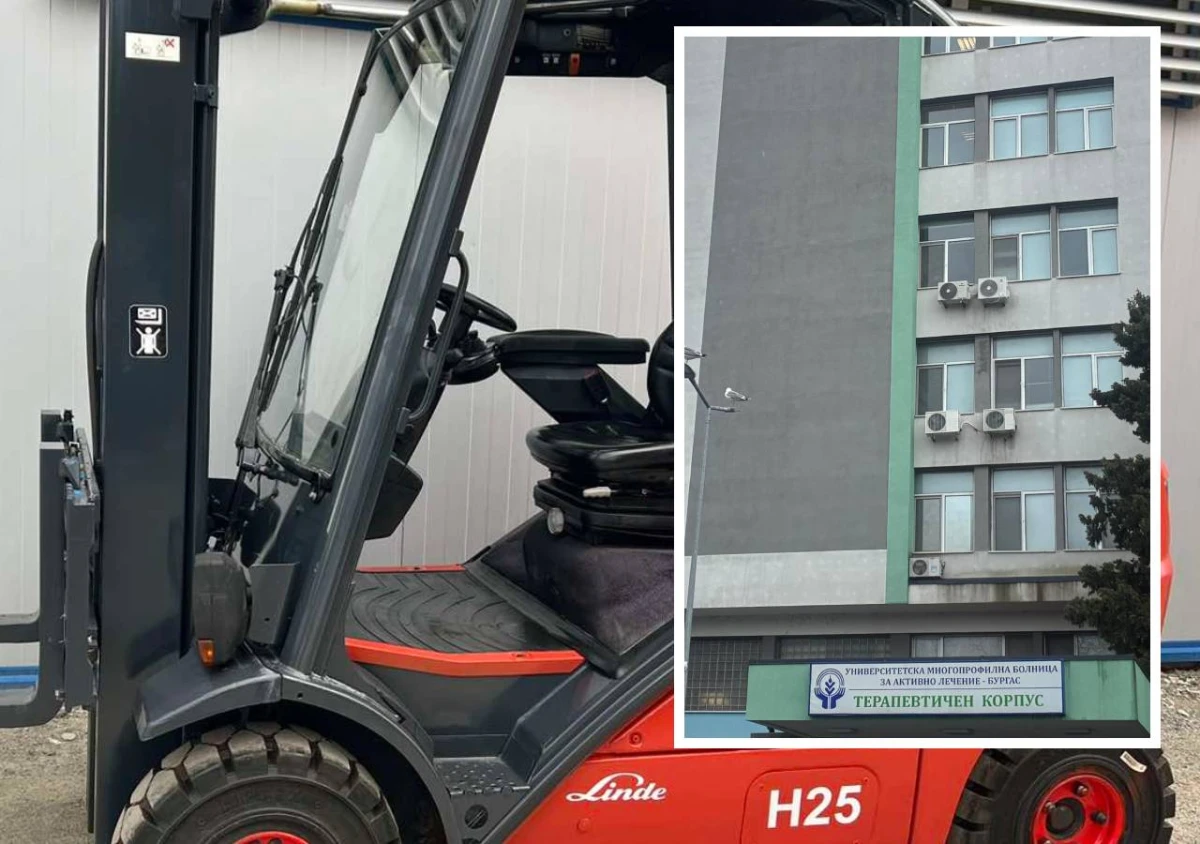 Мотокар премаза крака на работник в Ахелой