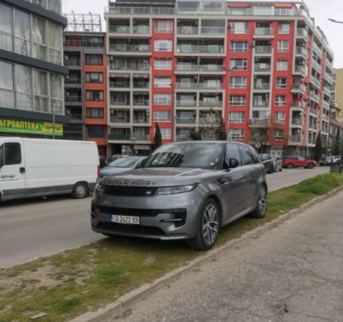 Скъпа кола, нагло паркирана върху зелена площ в Пловдив