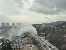 Огромна авария: Гейзер изби на бул. "Христо Смирненски" във Варна