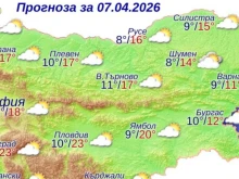 Жълт код за силен вятър в 6 области, температурите стигат 24°