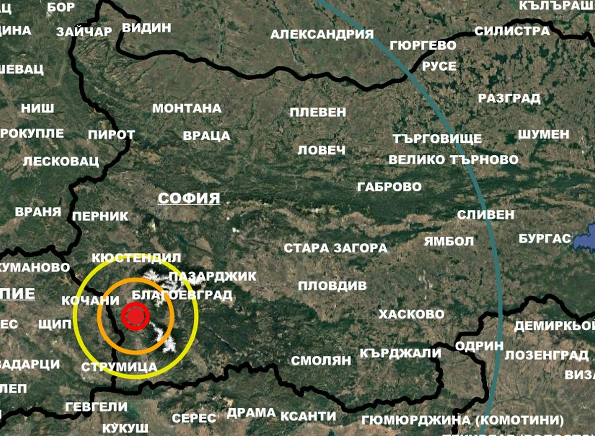 В 3 46 ч тази сутрин е отчетено земетресение в района