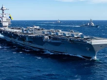 Самолетоносачът USS Gerald R. Ford вече патрулира в Червено море