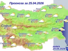 Шантаво време утре: От 1 до 25 градуса ни чакат в хода на деня