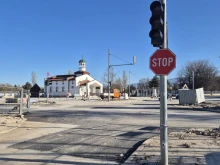 Асфалтират кръстовище в "Южен"