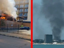 Извънредно: Голям пожар в Слънчев бряг