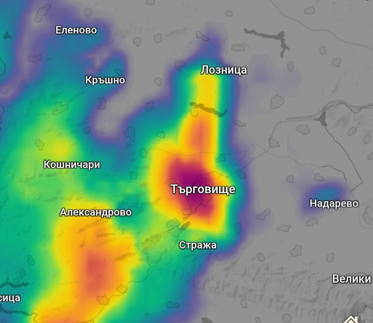 Силна буря се разрази над Търговище съобщиха от Meteo Bulgaria