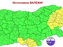 Жълт код за интензивни валежи в неделя