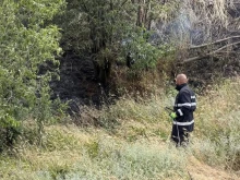 Пожар е горял в района на манастир "Св. Мина", в непосредствена близост до главен път Е-79