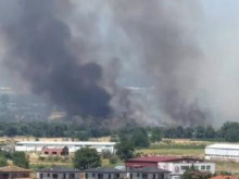 Голям пожар избухна край Околовръстното на Пловдив
