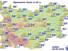 В 15:00 часа днес голям български град оглави класацията за най-горещо време