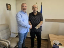 Български шериф от САЩ на среща при областния управител на Кюстендил