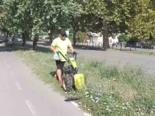 Общинските екипи продължават дейностите по косене на тревните площи в Русе