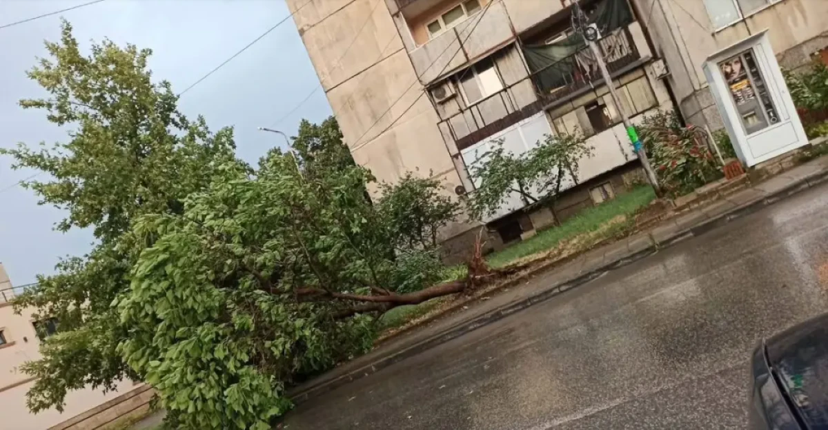 Силна буря с проливен дъжд и ураганен вятър се разрази