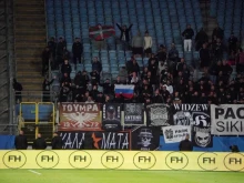 Фенове на ПАОК вдигнаха руското знаме в мача срещу Динамо Киев